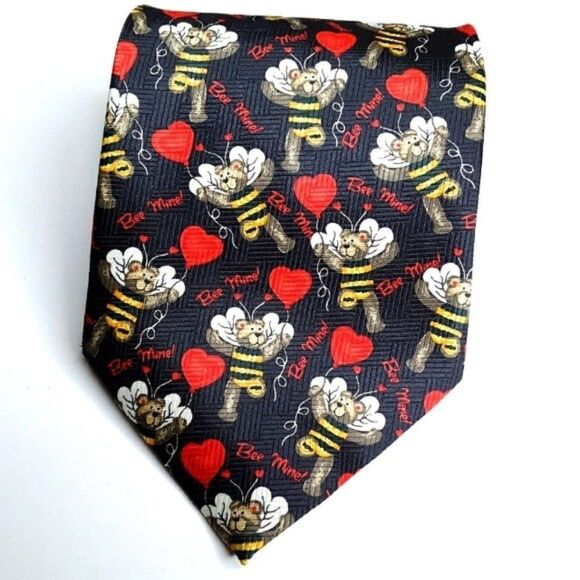 Vintage Valentine Tie "Bee Mine" - Picture 1 of 6